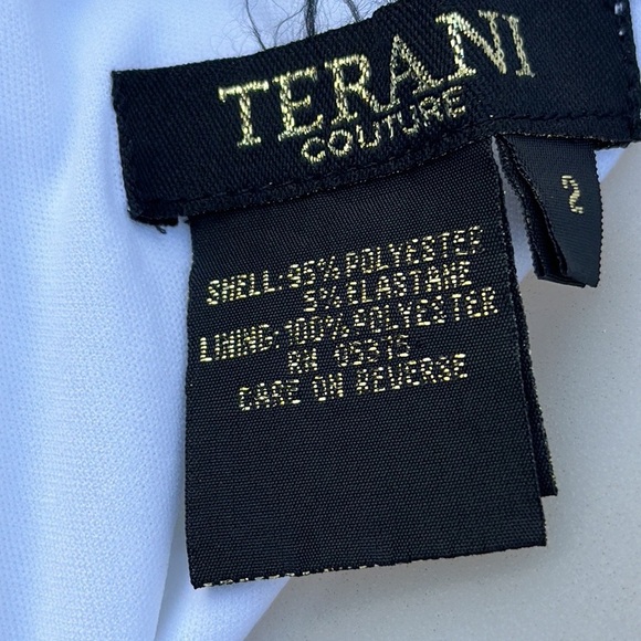 Terani Couture Women’s Ruched White Dress Size 2 - Picture 7 of 8
